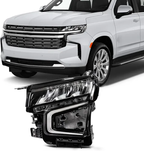 Miniatura 11 de SCITOO Faros delanteros para Chevy Silverado 1500/2500 1999-2002, para Chevy Suburban 1500/2500 2000-2006, carcasa cromada, reflector ámbar, lente