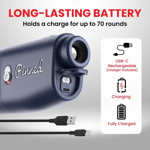 Miniatura 5 de Pinned Prism Slope Golf Rangefinder - Golf Distance Rangefinder with Slope - USB Rechargeable, Pinned Locked Vibration Laser Range Finder - Range