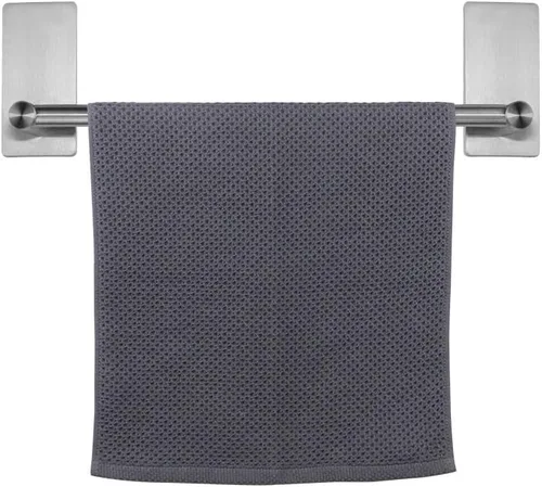 NearMoon toallero de barra autoadhesivo de acero inoxidable para baño, soporte para colgar toallas en la pared, estilo contemporáneo, sin Níquel