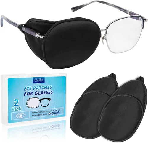 Miniatura 23 de eZAKKA Parches para ojos para adultos, parche ocular médico para gafas, parche ocular médico de seda para parches de ojo vago para mujeres