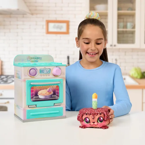 Miniatura 12 de Cookeez Makery Horno de dulces para fiestas, mezcla a tu amigo abrazos. Caliente la mezcla de masa y crea un pastel de cumpleaños interactivo cálido