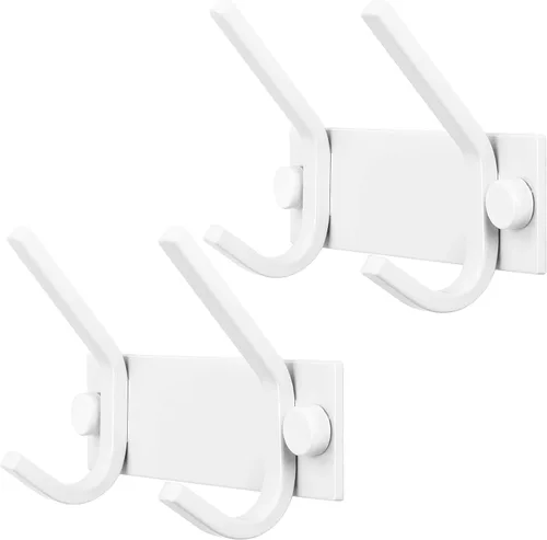 Miniatura 17 de WEBI Perchero de pared, 8 ganchos, 24" de largo, ganchos para colgar abrigos montados en la pared, gancho para colgar abrigos, estante de ganchos