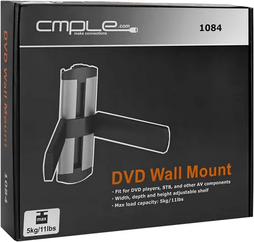 Miniatura 6 de Cmple - Soporte de pared universal ajustable para reproductores de DVD/cajas de cable/consolas de juegos/accesorios de TV - 1 estante