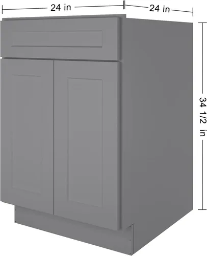Miniatura 3 de LOVMOR Vanidad de baño de 24 pulgadas, gabinete base de cocina, unidad de almacenamiento de fregadero individual, armario de almacenamiento