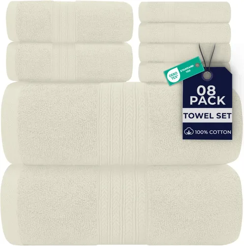 Miniatura 61 de DAN RIVER Paquete de 6 toallas de mano de alta calidad (16 x 28 pulgadas), 100% algodón, ultra suaves, ligeras, altamente absorbentes, para baño