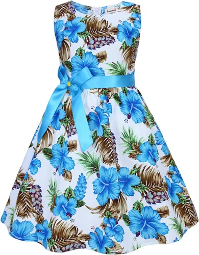 Miniatura 97 de Vestido de verano para niña, de algodón, con diseño floral
