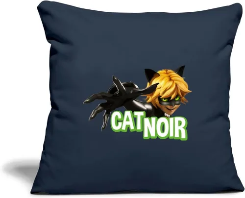 Miniatura 6 de Spreadshirt Miraculous Merchandise Cat Noir Adrien Pose - Funda de almohada de 18 x 18 pulgadas, tamaño único, color negro