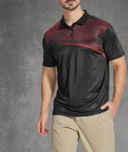 Miniatura 6 de ZITY Polo de golf para hombre, camiseta deportiva de manga corta para tenis