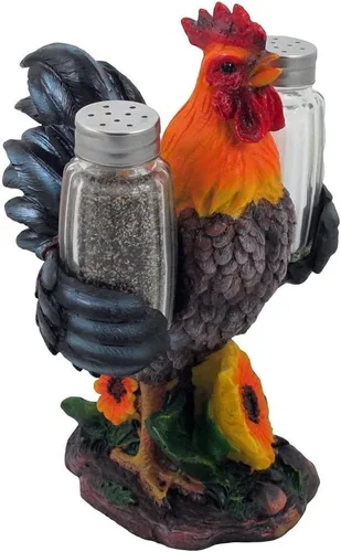 Miniatura 3 de Juego de salero y pimentero decorativo con figura de soporte para decoración de cocina rústica de campo, esculturas y coleccionables como regalo