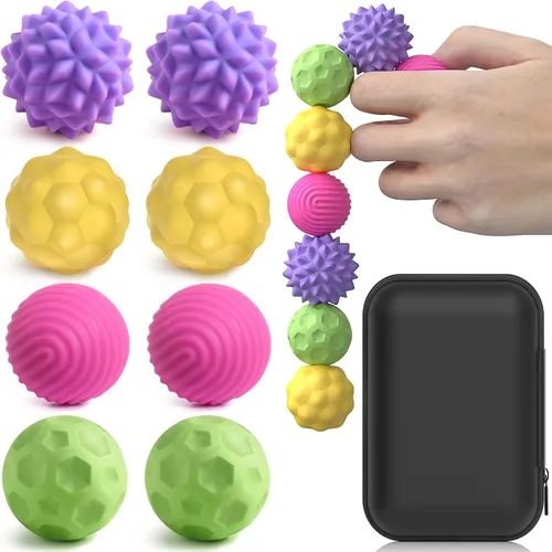 Bolas magnéticas de silicona para adultos y adolescentes, 8 piezas de juguetes sensoriales para aliviar el estrés para autismo, TDAH, ansiedad,