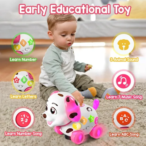Miniatura 3 de Juguetes para niñas de 1 año, regalos, regalo de primer cumpleaños para niña, juguete para bebé de 6-12-18 meses, juguete educativo musical para Rosa