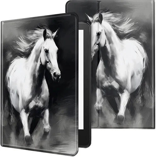 Miniatura 19 de Funda para tablet Kindle Fire 7 2019/2017 lanzamiento 9ª/7ª generación 7 pulgadas, ligera, protectora de piel sintética, cubierta inteligente