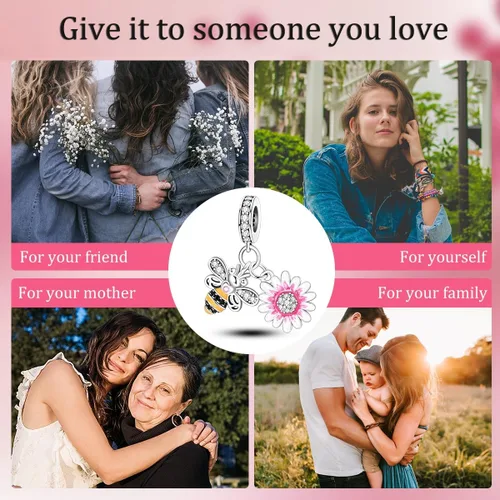 Miniatura 81 de Hapour Dijes de plata de ley 925 para pulseras, collar, joyería europea, colgante de cuentas para mujeres y madres