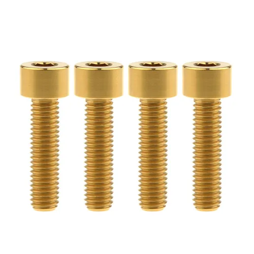 Miniatura 18 de Tornillos de titanio Ti M8 x15 20 25 30 35 40 45 50 60 2.756 in 0.049 in de paso hexagonal Allen Tornillos de cabeza hueca paquete de 4