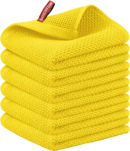 Miniatura 33 de Nialnant - Toalla de cocina 100% algodón, tejido gofre, suave, absorbente y de secado rápido, toallas para secar platos, trapos de limpieza - Multi