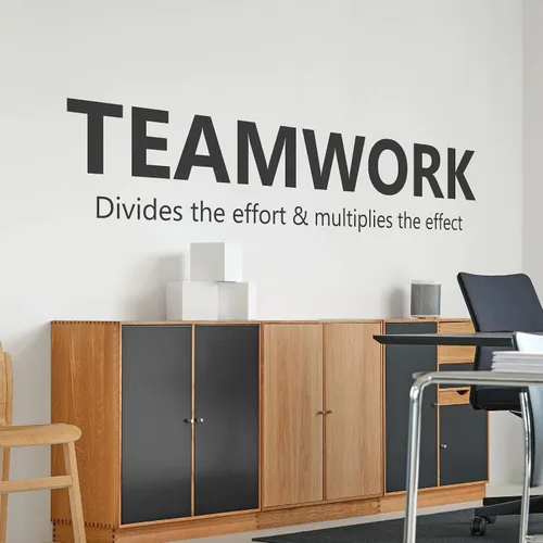 Miniatura 12 de Calcomanía motivacional e inspiradora para pared de oficina, citas de vinilo para negocios, trabajo en equipo, palabras y decir decoración positiva