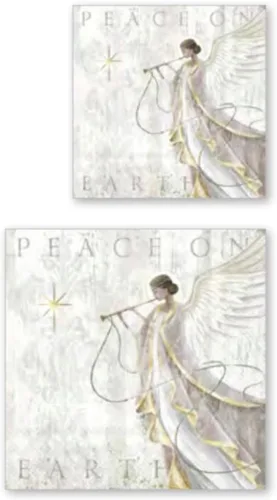 Miniatura 2 de Ideal Home Range Servilletas de papel de Navidad, 3 capas, 20 unidades, 5" x 5", Ángeles Grace - Gris ANGEL'S GRACE Cóctel gris