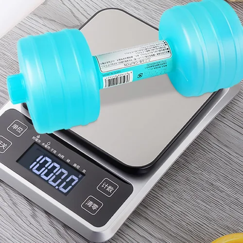 Miniatura 4 de MXY Mancuernas de agua de plástico de alta calidad rellenas de agua para deportes, ejercicio, levantamiento de pesas, hogar portátil y ajustable
