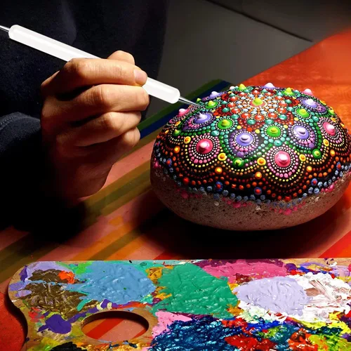 Miniatura 5 de Pintura de acrílico para uñas, pintura marmolada, punteada, conjunto de lápices