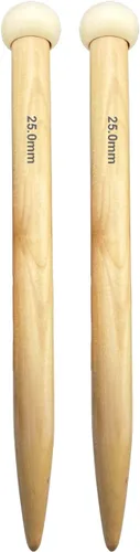 Miniatura 10 de Weabetfu Agujas de tejer de bambú de gran tamaño rectas y puntiagudas gruesas de 10 pulgadas, agujas de tejer jumbo para hilo grueso hecho a mano
