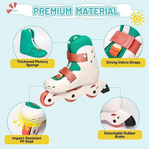Miniatura 5 de SKT HP Patines en línea ajustables para niños de 3 a 8 años, patines ultraligeros para principiantes para niños y niñas, patines en línea pintables