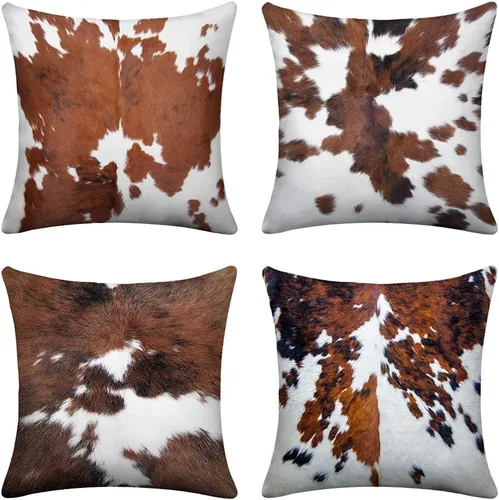Miniatura 6 de Juego de 4 fundas de almohada con estampado de leopardo de 18 x 18 pulgadas para sofá, juego de 4 fundas de almohada cuadradas decorativas modernas