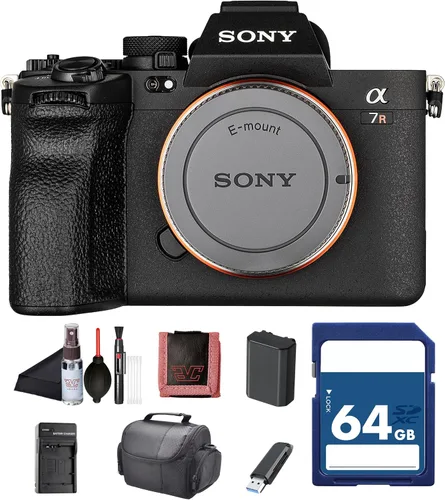 Sony Cuerpo de cámara sin espejo Alpha 7R V (ILCE-7RM5/B) - Sensor de fotograma completo de 61MP | Enfoque automático AI | Video 8K y 4K | Tarjeta