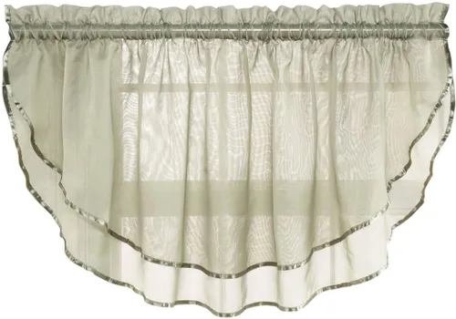 Miniatura 21 de Stylemaster Elegance Cenefa recta de gasa transparente, 60 x 14 pulgadas, color dorado