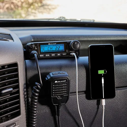 Miniatura 5 de Midland® MXT500 Radio móvil GMRS de 50 vatios - para granjas, ranchos, overlanding, senderos y todoterreno - 8 canales repetidores, diseño compacto