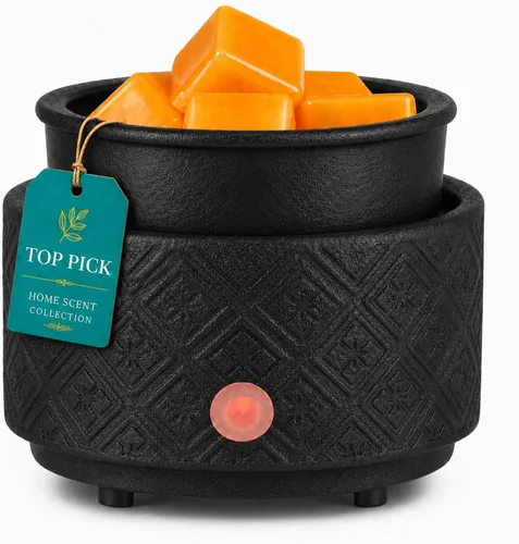 MOCOSA Calentador de cera derretida para cera perfumada, calentador de cera de cerámica 3 en 1, fragancias, aceites de velas, quemador de fragancia