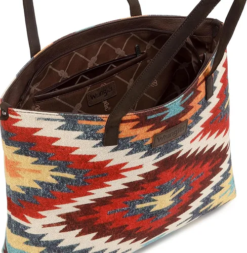 Miniatura 5 de Wrangler Tote Purse Bag Aztec Canvas Shoulder Bags