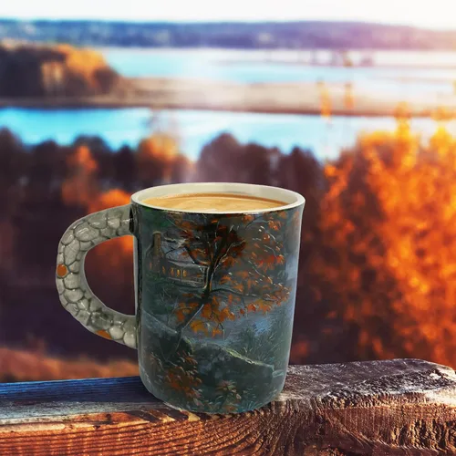 Miniatura 7 de Rivers Edge Products Black Bears - Taza de café de cerámica 3D con asa, 15 onzas, tazas de espresso y tazas de café de cerámica, perfecta para café