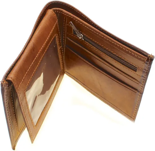 Miniatura 3 de Asoodehdelan - Cartera de piel auténtica Farvahar con alas de león para hombres