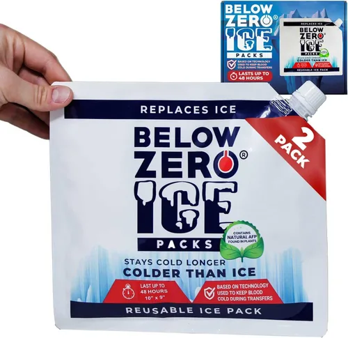 Miniatura 8 de Below Zero Paquetes de hielo reutilizables para enfriadores – Bloques de hielo más fríos de larga duración, paquetes de congelador a prueba de fugas