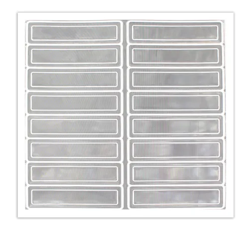 Accuform NMC NMC - Adhesivos retroreflectantes para casco, tiras fluorescentes de 1 x 4 pulgadas, LHR104WT blanco brillante (paquete de 16),