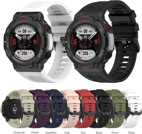 Miniatura 7 de Lijinlan Correa de reloj Amazfit T-Rex 2 para mujeres y hombres, correa de repuesto de silicona suave para reloj inteligente Amazfit Trex 2