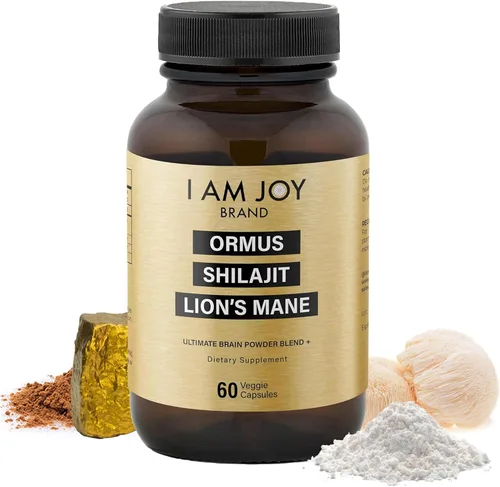I Am Joy co. Ormus Shilajit Lion's Mane – Ultimate Brain Power – Oro monoatómico de 24 quilates – La única mezcla de su tipo para energía, memoria y