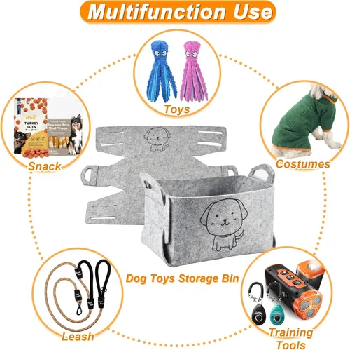 Miniatura 5 de LECHONG Paquete de 24 juguetes masticables para cachorros, juguetes de dentición para perros con contenedor de almacenamiento, juguetes de cuerda