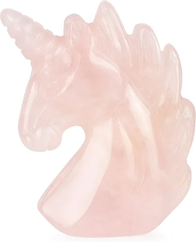 Miniatura 2 de Artistone Figuras de piedra de unicornio de jade de aventurina verde de 2 pulgadas talladas a mano, adorno de unicornio de cristal, símbolo