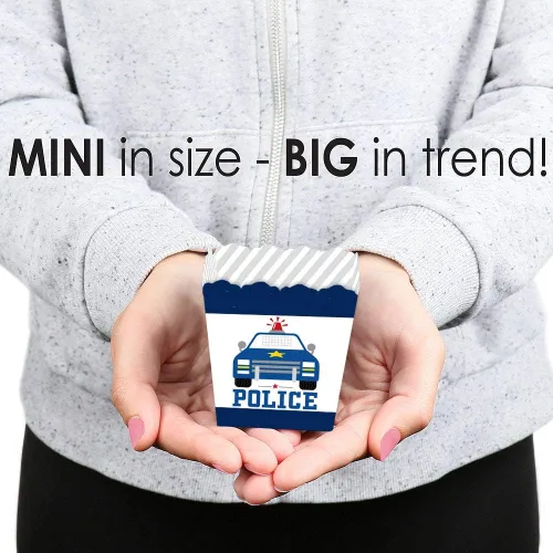 Miniatura 4 de Big Dot of Happiness Calling All Units – Caja de regalo de policía – Mini cajas de regalo para fiesta de cumpleaños de policía o baby shower – Juego
