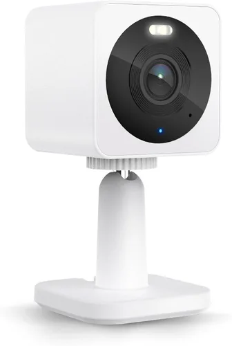 Wyze Cam OG Cámara de seguridad inteligente para el hogar con Wi-Fi de 1080p para interiores y exteriores con visión nocturna a color, foco Blanco