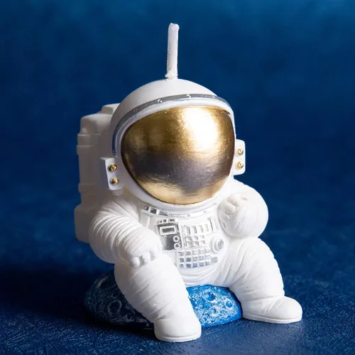Miniatura 5 de Spaceman - Vela de cumpleaños con temática de astronauta para fiesta de cumpleaños, baby shower (estilo 1)
