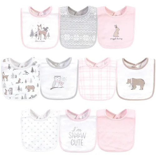Miniatura 67 de Hudson - Babero unisex de algodón para bebé, baberos de algodón, talla única , Cactus rosa