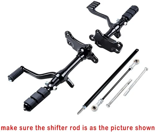 Miniatura 7 de AMOPA CORP Forward Controls - Kit de montaje de clavijas de pie compatible con Harley Sportster XL883 XL1200 1991-2003 (negro)