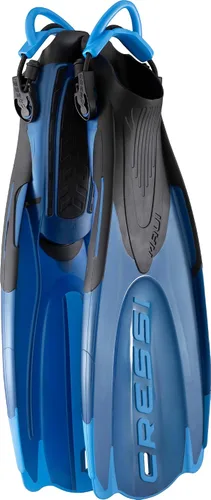 Cressi Adult Short Adjustable Swim Fins- Light and Ideal for Traveling- Can be Worn Barefoot - Maui Short - Made in Italy