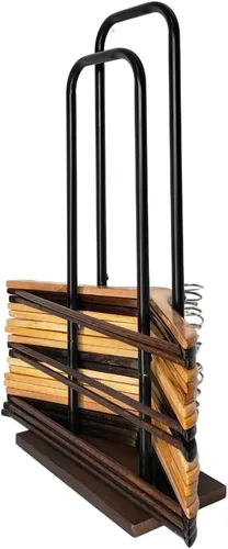 Soporte apilador y organizador de colgador, estante de almacenamiento portátil, soporte grande de alambre y terciopelo para lavandería, Negro