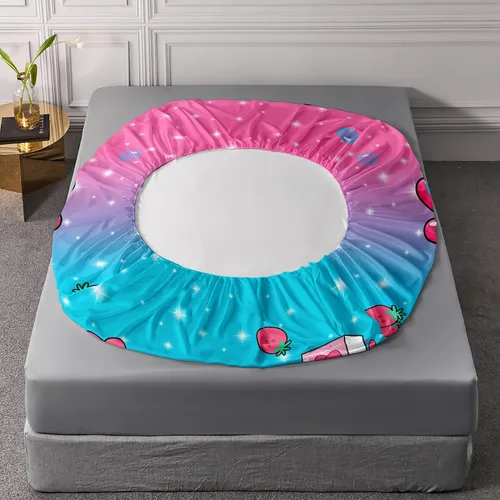Miniatura 5 de AILONEN Axolotl - Juego de sábanas bajeras para niños, tamaño individual XL, color rosa y azul degradado kawaii, lindas sábanas de fresa salamandra