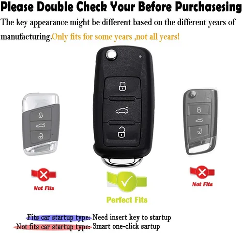 Miniatura 3 de Funda para llavero Volkswagen, funda para llavero Volkswagen VW Jetta Beetle Bora Eosvw Rabbit up Caravelle Multivan Santana Skoda Accesorios
