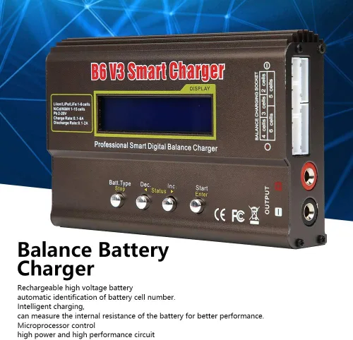 Miniatura 3 de Balance Cargador de batería B6 V3 80W AC DC Adaptador 11.0-18.0V RC NiMH Cargador con pantalla LCD