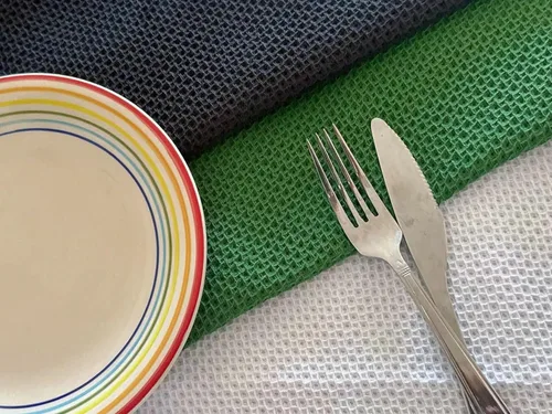 Miniatura 6 de Mia'sDream Juego de toallas de cocina y paños de cocina de algodón, paños de cocina de tejido gofre para secar platos, toallas de mano de cocina